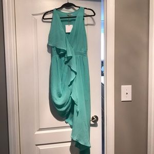 NWT Dailylook asymmetrical teal dress